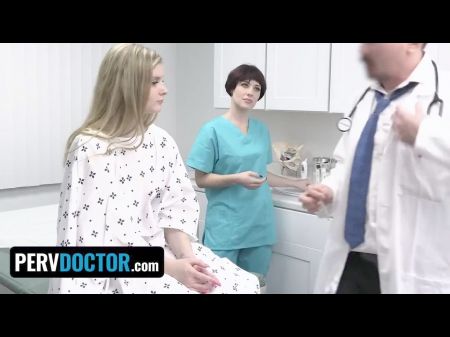 nurse and patient and female doc