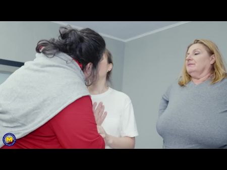 very big and small girl